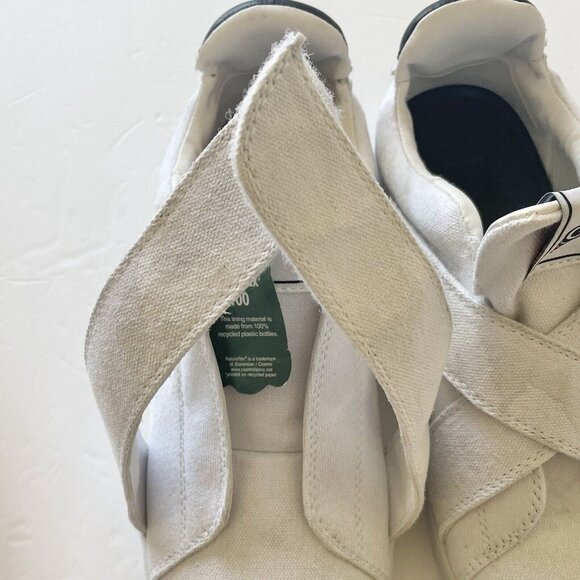 Goats Womens 7.5 White Criss Cross Strap Sneakers Athletic Shoes - Picture 5 of 12